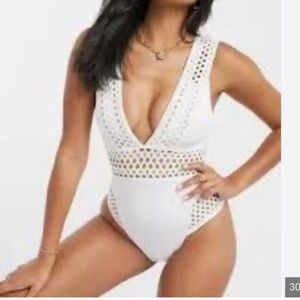 River Island Scuba neoprene one piece size 6 NWT